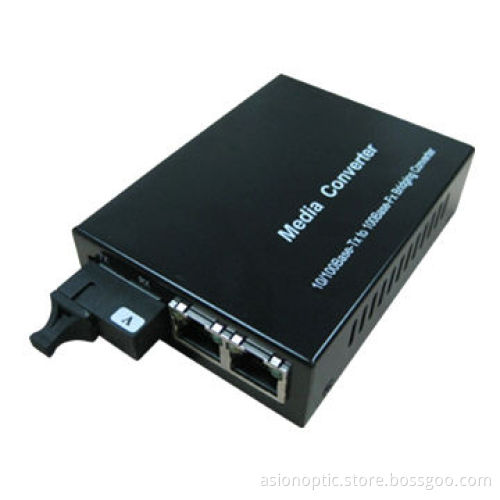 10-100M One SC with Two RJ45 Media Converter